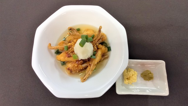 イカゲソの揚げ出し